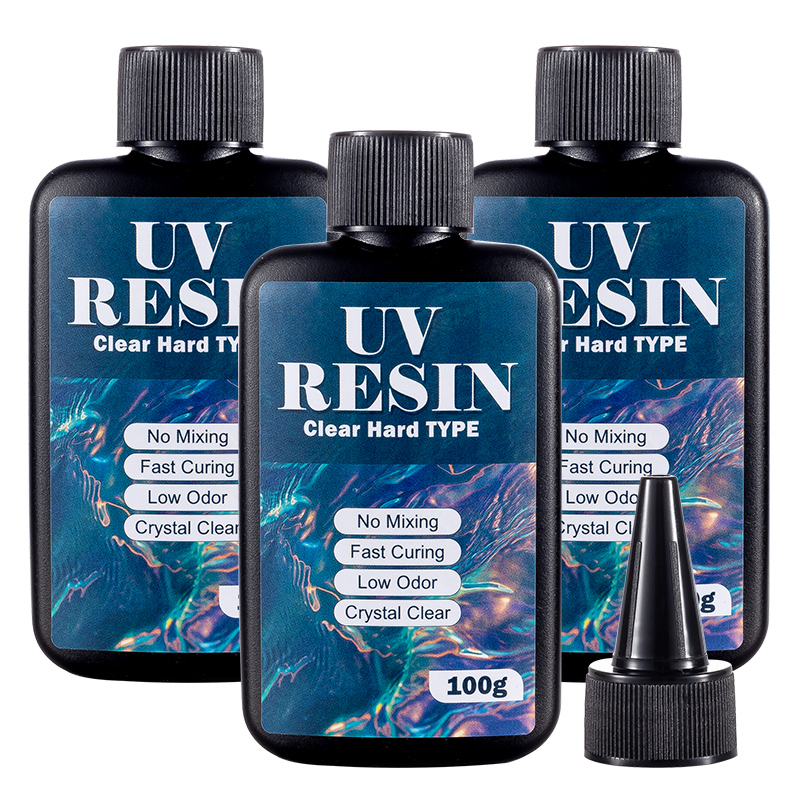 Resin Art Stone - Resina UV 100/200/300g, Tipo Duro, Trasparente