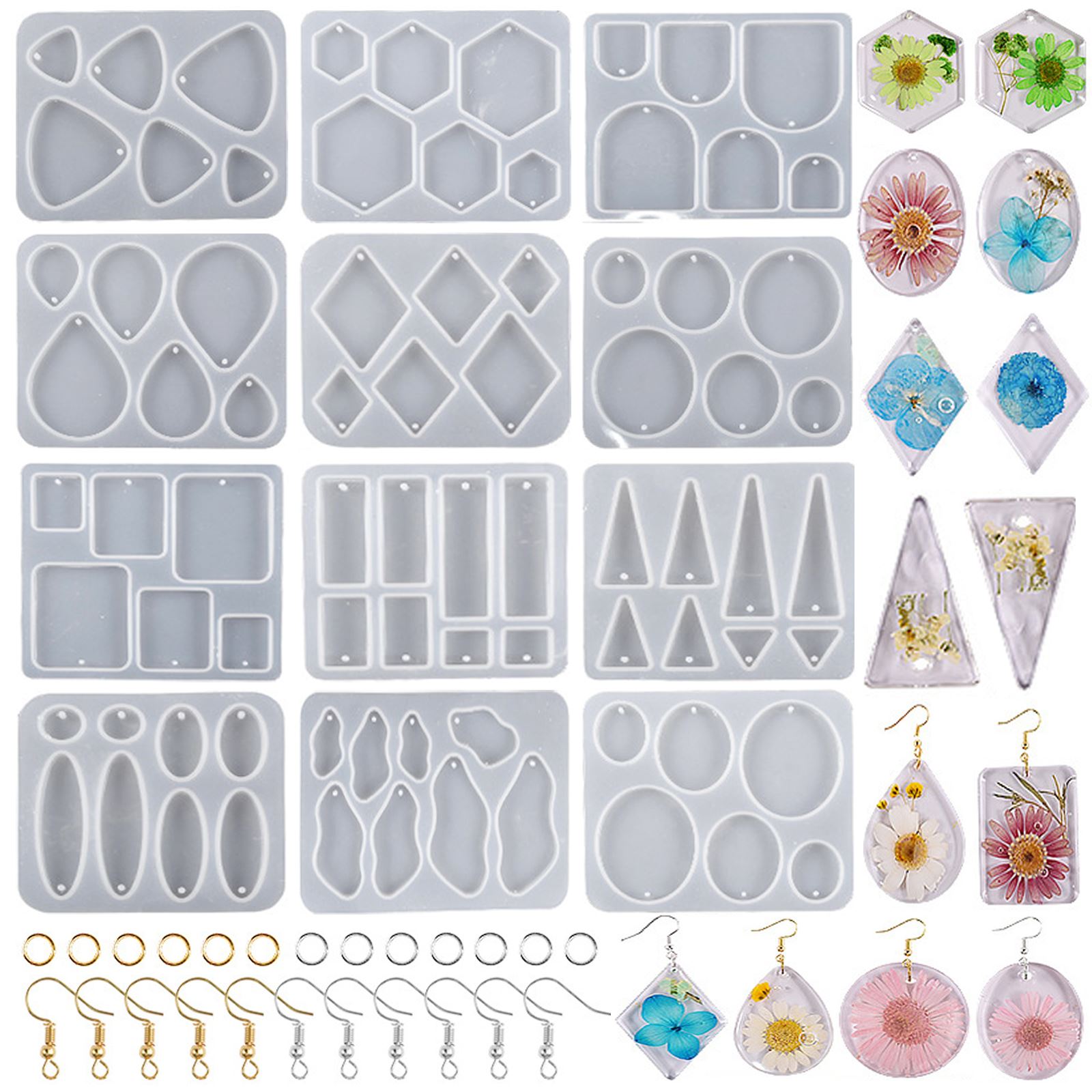 Resin Art Kit For Beginners - Ciondolo orecchino geometrico stampo in Silicone
