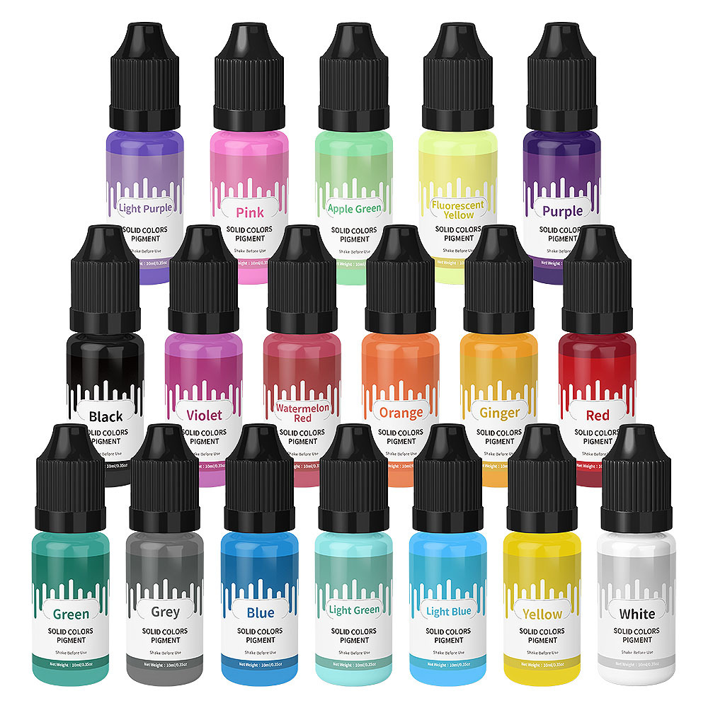Resin Color Paste - 18 colori 10ml Macaron Solido Colore