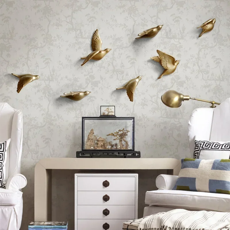 Background Resin Art - Uccelli in resina europea appesi a