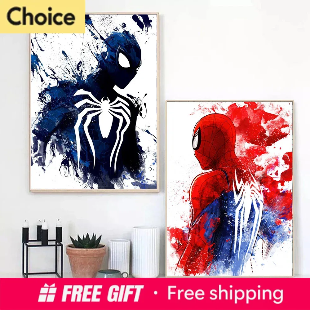 Resin Art Wall - Poster Diamantati di Spider-Man in Stile
