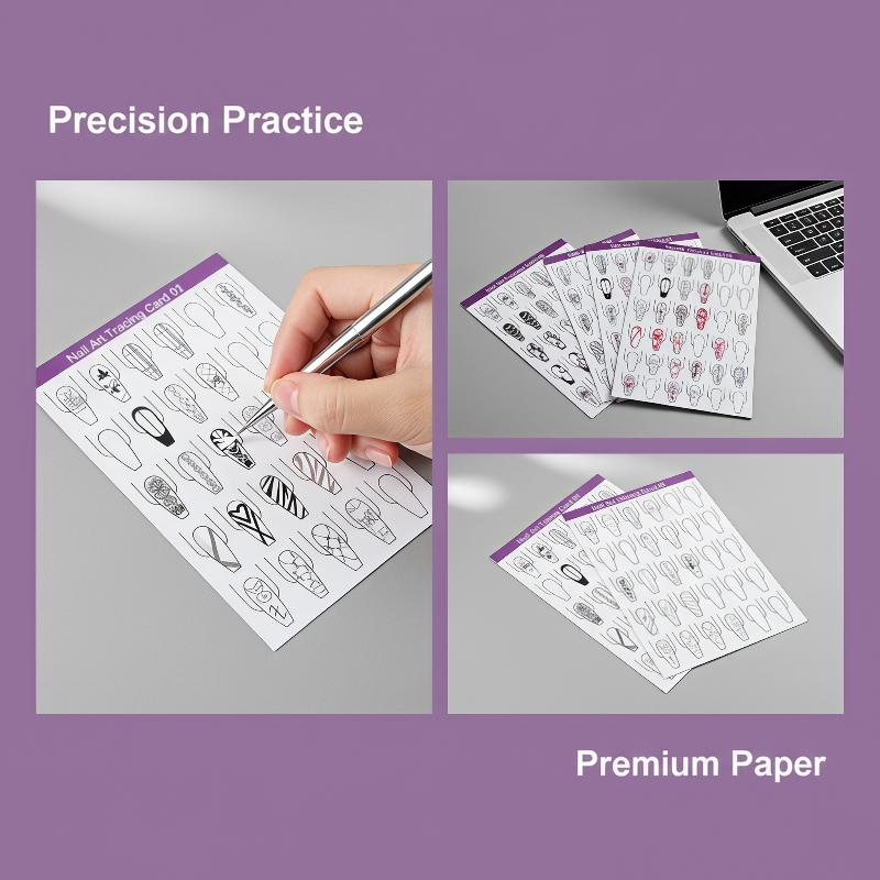 Resin Art Learning - 10 pz. Carta per Esercitazioni Nail