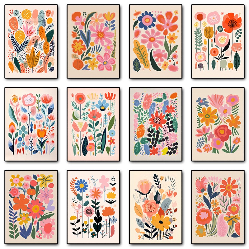 Resin Art Of Flowers - Poster e Stampe Floreali Vintage Stile