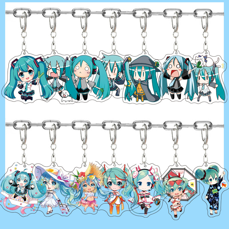Resin Art Hanging - Portachiavi con Ciondolo Hatsune Miku Anime