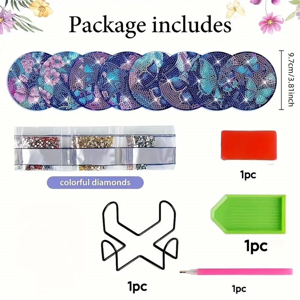Set di 8 Sottobicchieri con Pi - Resin Art For Beginner recensione e prezzo