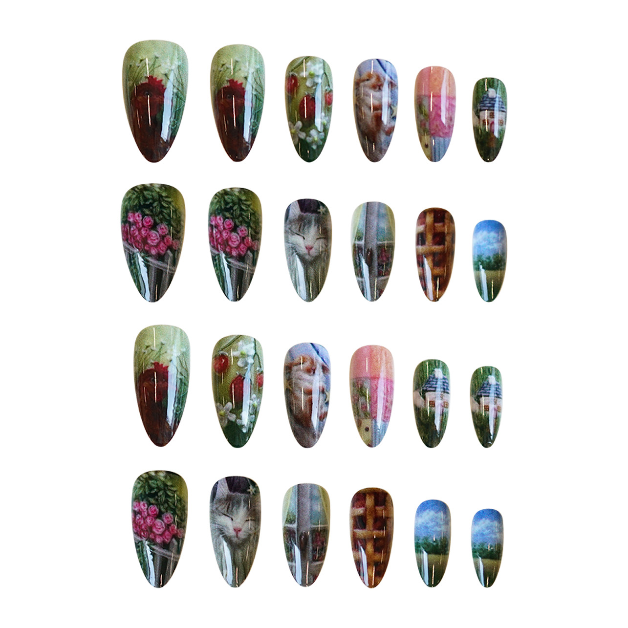24 pezzi stile pastorale stamp - Resin Art Flower recensione e prezzo