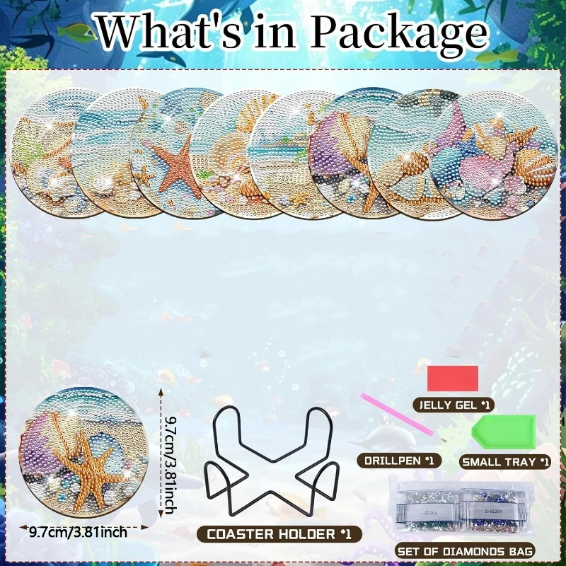 Set di 8 Sottobicchieri con Pi - Resin Art For Beginner recensione e prezzo